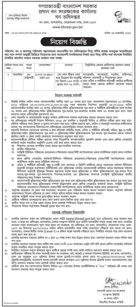 Govt Job Circular 2023 : Download