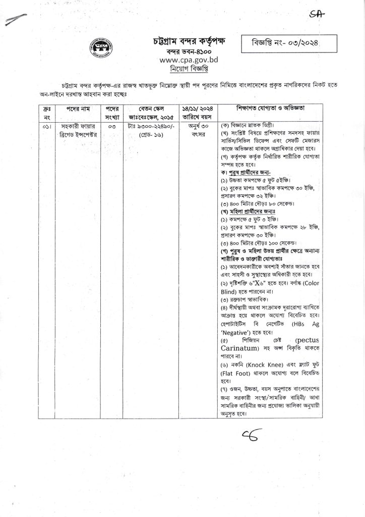 Chittagong Port Job Circular 2024 : Download